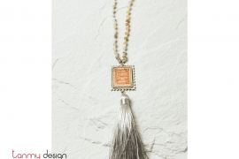 Indochina stamp necklace